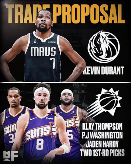 和歐文濃眉組三巨？美媒：獨(dú)行俠可用克萊+PJ+哈迪+倆首輪去換KD