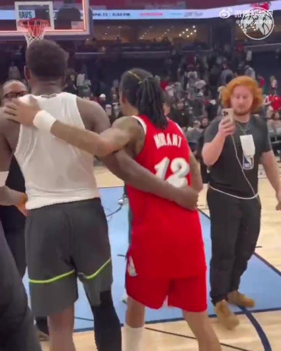 狼王&槍王惺惺相惜！華子賽后與莫蘭特相互致意！