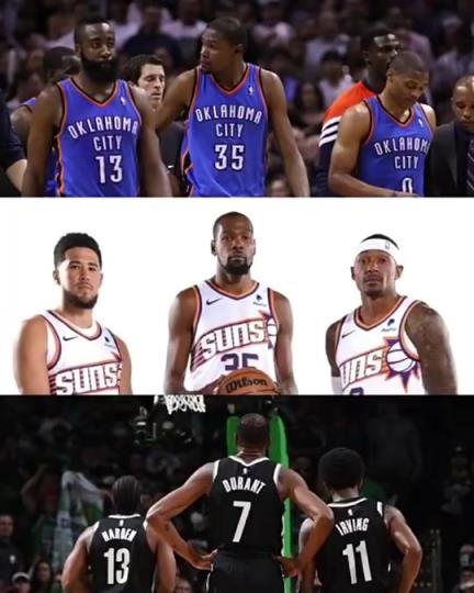 太陽三巨頭徹底失??？美媒：杜蘭特的三巨頭球隊總是一樣的結(jié)局？